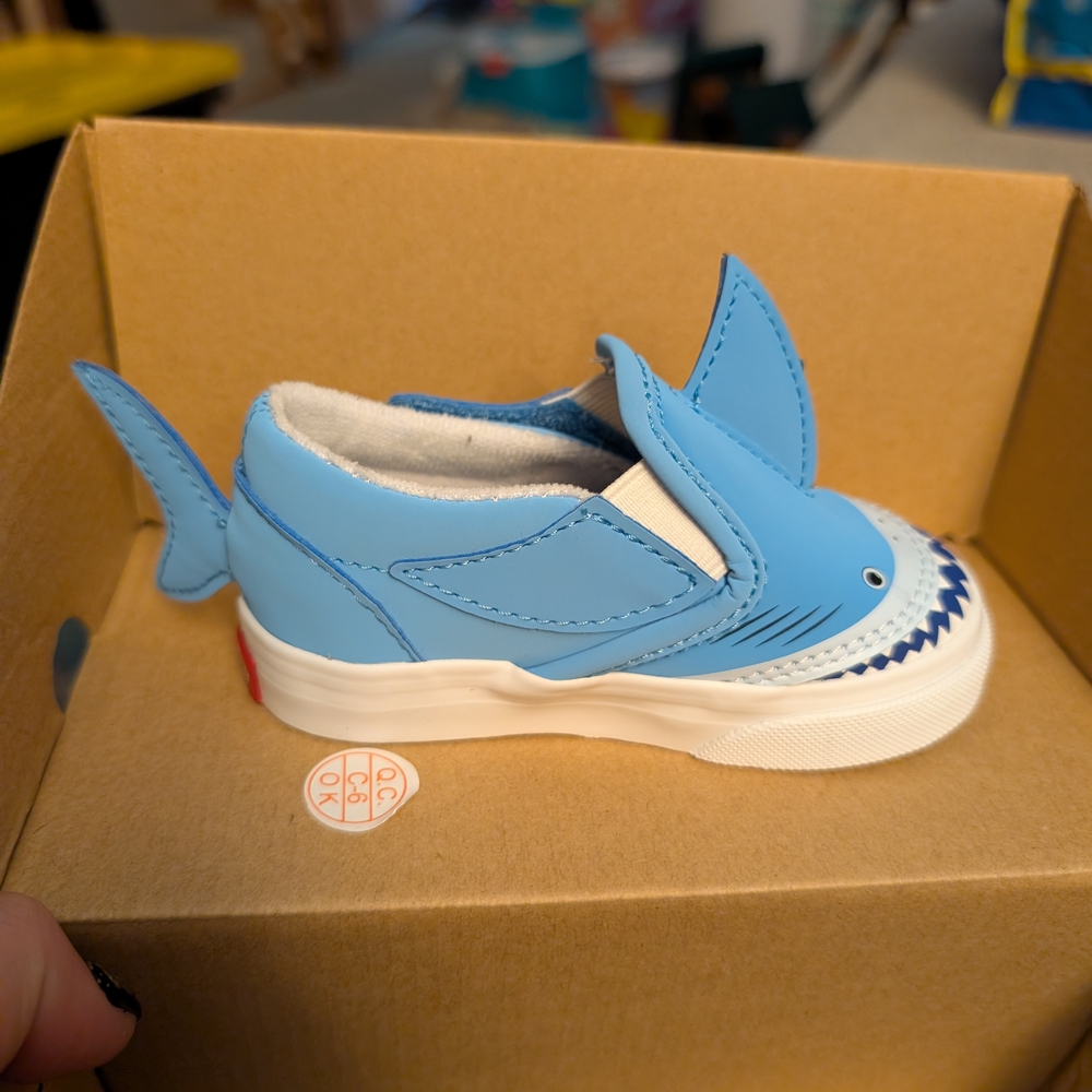 Blue Shark Kids Slip-On Shoes
